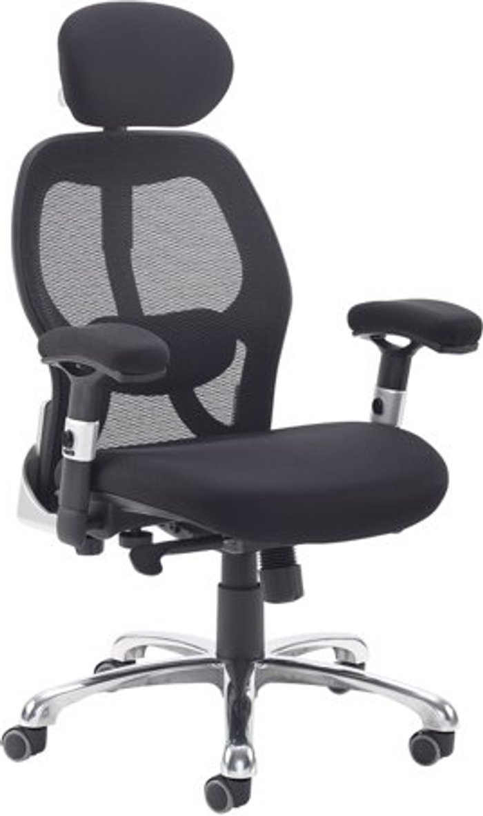 Office Monster | sandro Sandro mesh back executive chair with black air mesh seat and head rest sandro Sandro mesh back executive chair with black air mesh seat and head rest