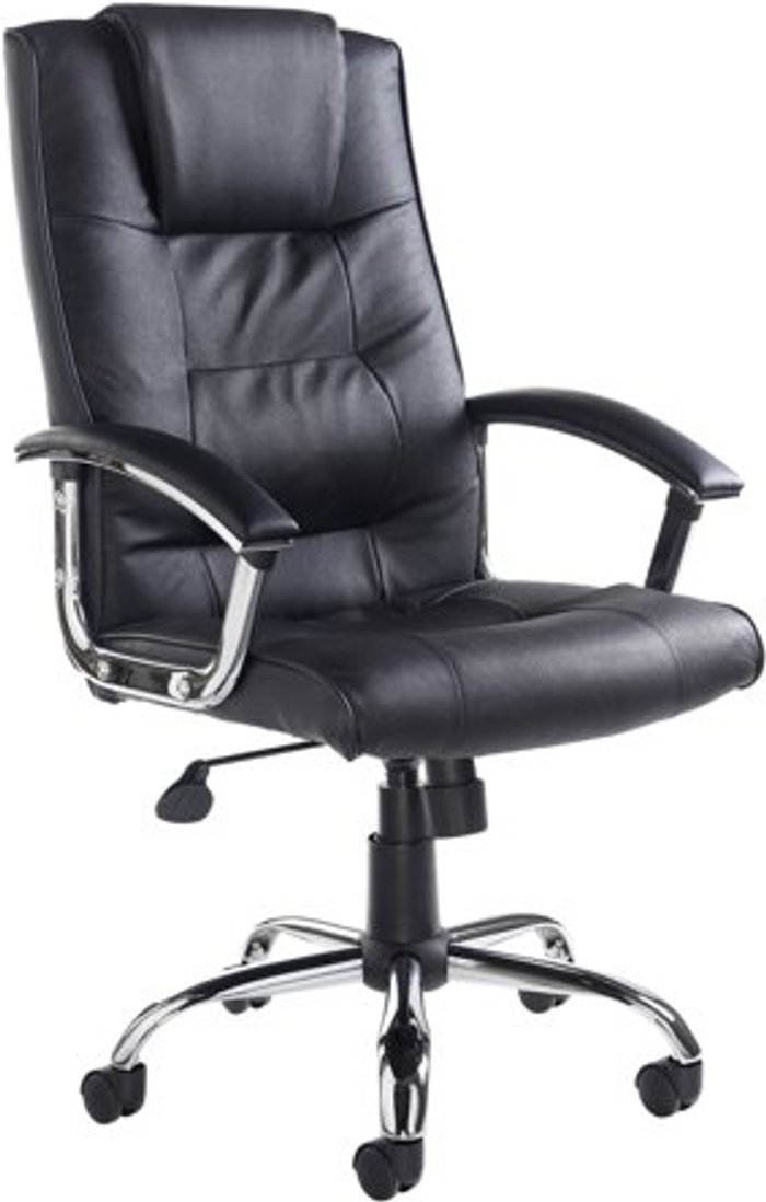 Office Monster | Somerset Somerset high back managers chair - black leather faced Somerset Somerset high back managers chair - black leather faced