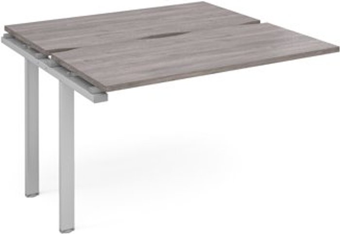 Office Monster | Adapt Adapt sliding top add on unit single 1200mm x 1200mm - silver frame, grey oak top Adapt Adapt sliding top add on unit single 1200mm x 1200mm - silver frame, grey oak top
