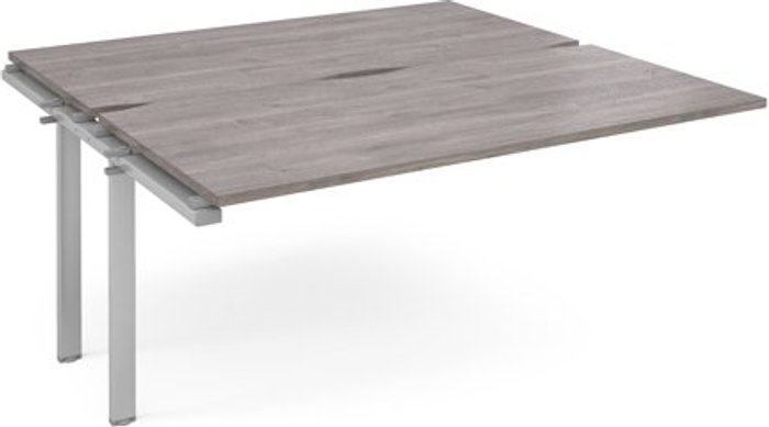 Office Monster | Adapt Adapt sliding top add on unit single 1600mm x 1600mm - silver frame, grey oak top Adapt Adapt sliding top add on unit single 1600mm x 1600mm - silver frame, grey oak top