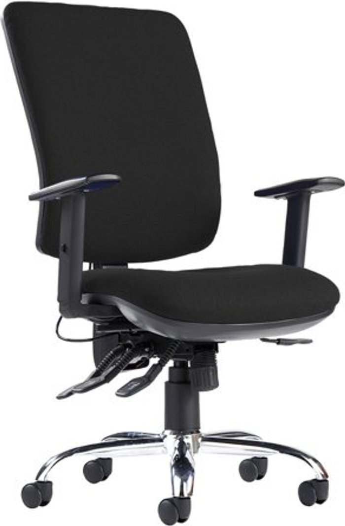 Office Monster | Senza Senza Ergo 24hr ergonomic asynchro task chair - black Senza Senza Ergo 24hr ergonomic asynchro task chair - black