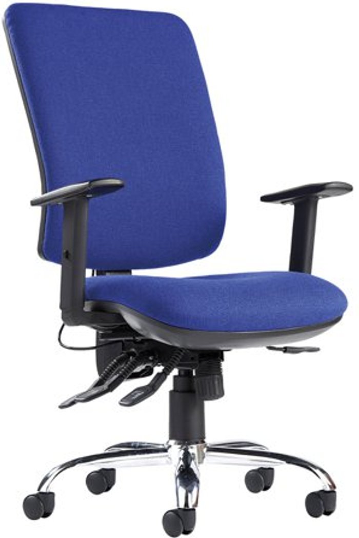 Office Monster | Senza Senza Ergo 24hr ergonomic asynchro task chair - blue Senza Senza Ergo 24hr ergonomic asynchro task chair - blue