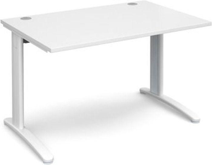 Office Monster | TR10 Office Desk | Rectangular Desk 1200mm | White Tops With White Frames | 800mm Depth | TR10 TR10 Office Desk | Rectangular Desk 1200mm | White Tops With White Frames | 800mm Depth | TR10