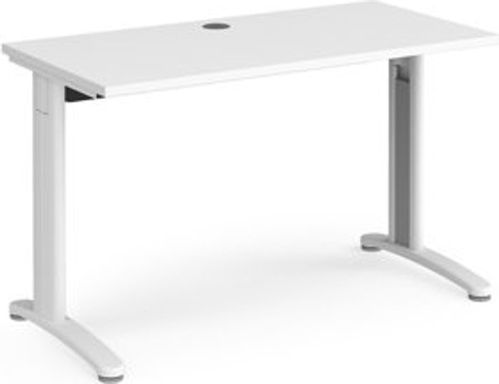 Office Monster | TR10 Office Desk | Rectangular Desk 1200mm | White Tops With White Frames | 600mm Depth | TR10 TR10 Office Desk | Rectangular Desk 1200mm | White Tops With White Frames | 600mm Depth | TR10