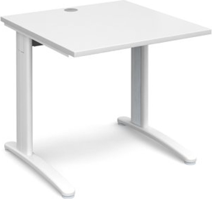 Office Monster | TR10 Office Desk | Rectangular Desk 800mm | White Tops With White Frames | 800mm Depth | TR10 TR10 Office Desk | Rectangular Desk 800mm | White Tops With White Frames | 800mm Depth | TR10