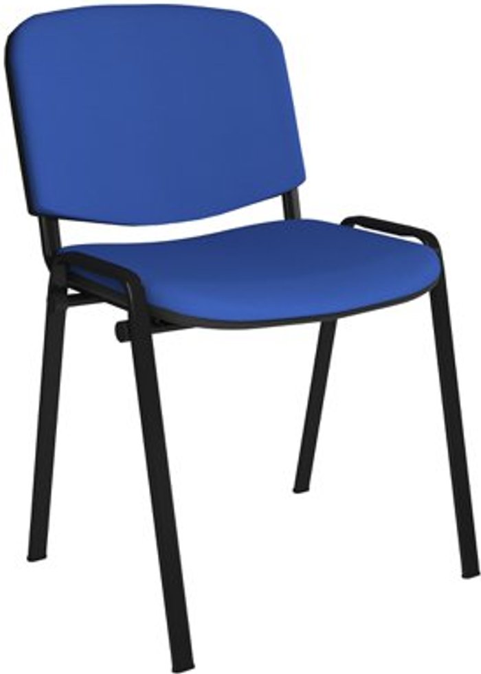 Office Monster | Taurus Taurus meeting room stackable chair with black frame and no arms - blue Taurus Taurus meeting room stackable chair with black frame and no arms - blue