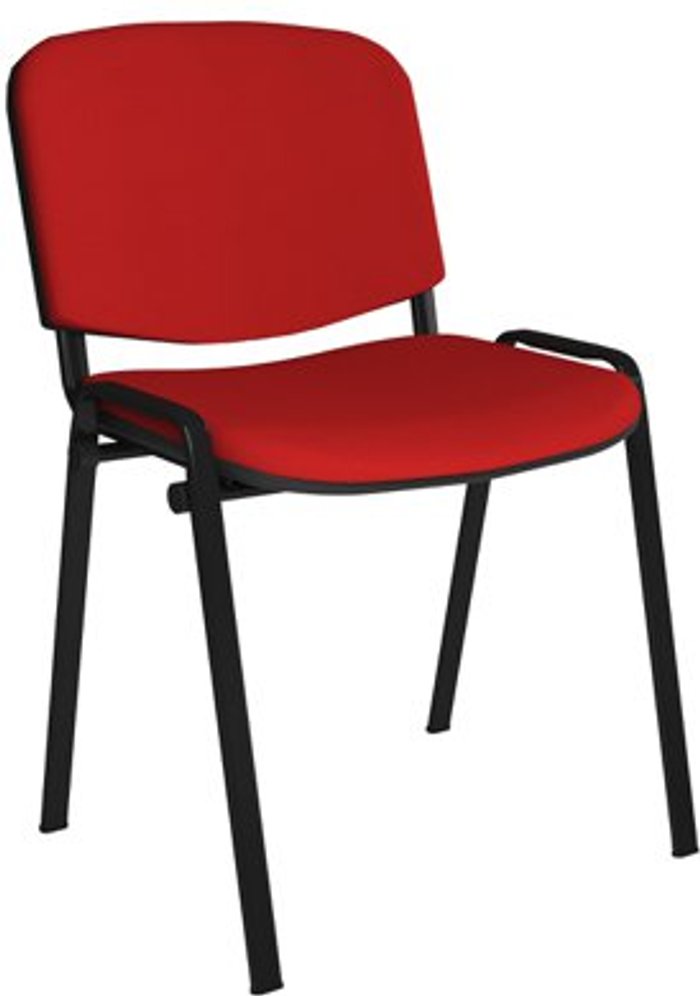 Office Monster | Taurus Taurus meeting room stackable chair with black frame and no arms - red Taurus Taurus meeting room stackable chair with black frame and no arms - red