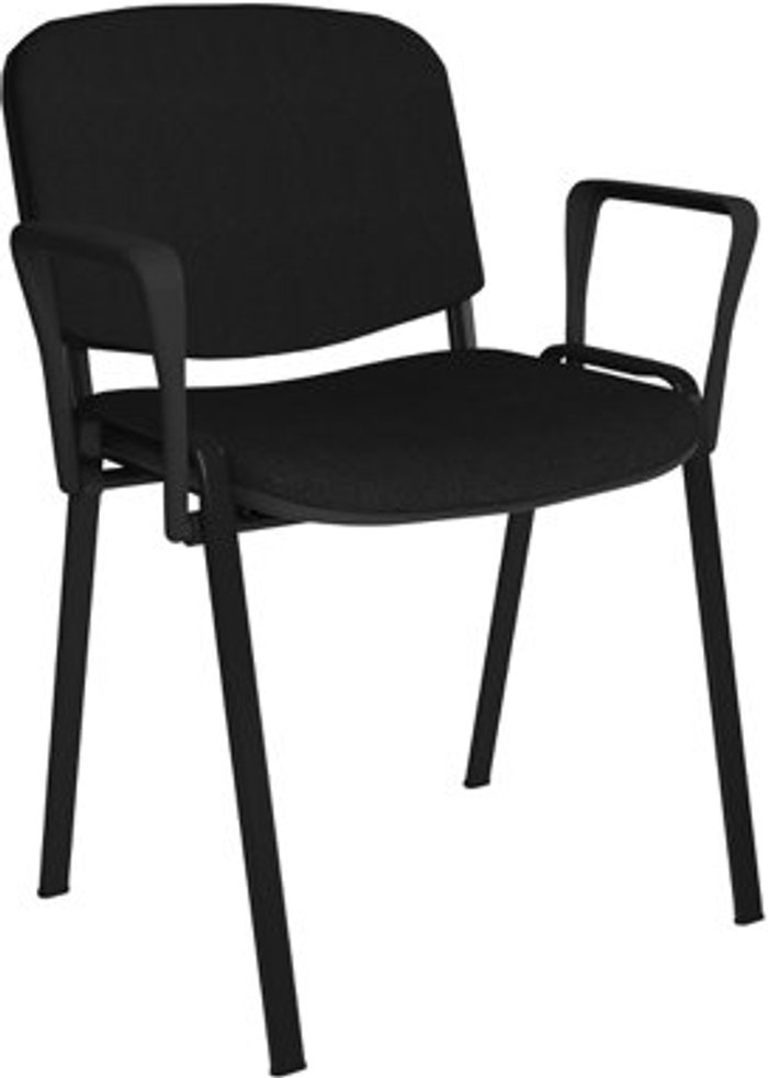 Office Monster | Taurus Taurus meeting room stackable chair with black frame and fixed arms - black Taurus Taurus meeting room stackable chair with black frame and fixed arms - black