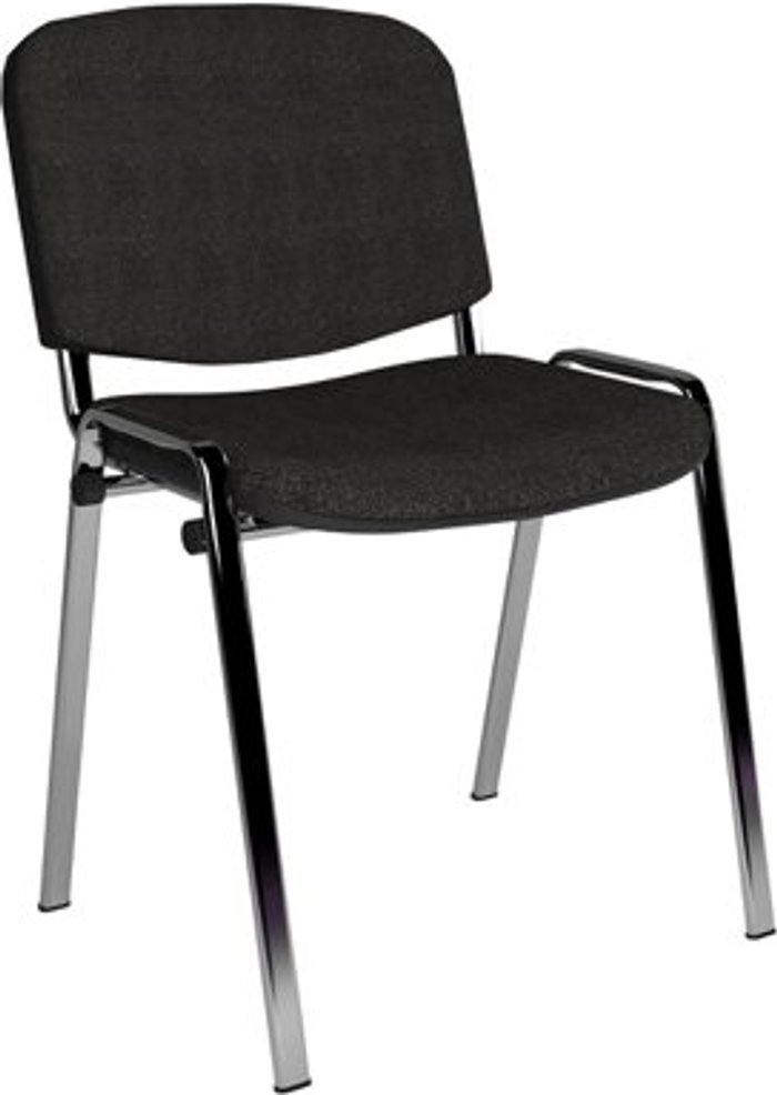 Office Monster | Taurus Taurus meeting room stackable chair with chrome frame and no arms - charcoal Taurus Taurus meeting room stackable chair with chrome frame and no arms - charcoal