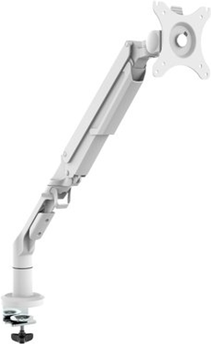 Office Monster | Triton Triton gas lift single monitor arm - white Triton Triton gas lift single monitor arm - white