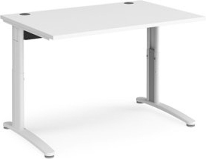 Office Monster | TR10 Office Desk | Wheelchair Friendly Rectangular Desk 1200mm | White Tops With White Frames | TR10 TR10 Office Desk | Wheelchair Friendly Rectangular Desk 1200mm | White Tops With White Frames | TR10