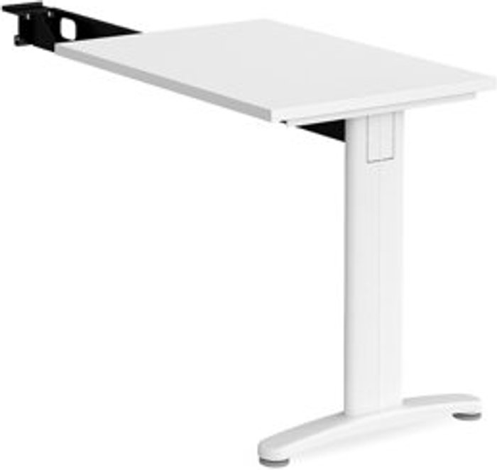 Office Monster | TR10 Office Desk | Rectangular Desk 800mm With Return | White Tops With White Frames | TR10 TR10 Office Desk | Rectangular Desk 800mm With Return | White Tops With White Frames | TR10