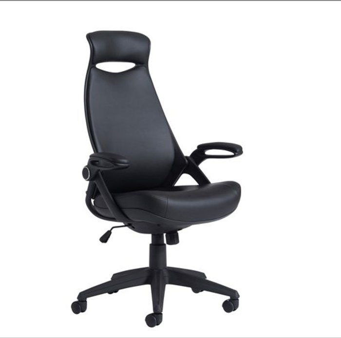 Office Monster | Tuscan Tuscan high back managers chair with head support - black faux leather Tuscan Tuscan high back managers chair with head support - black faux leather