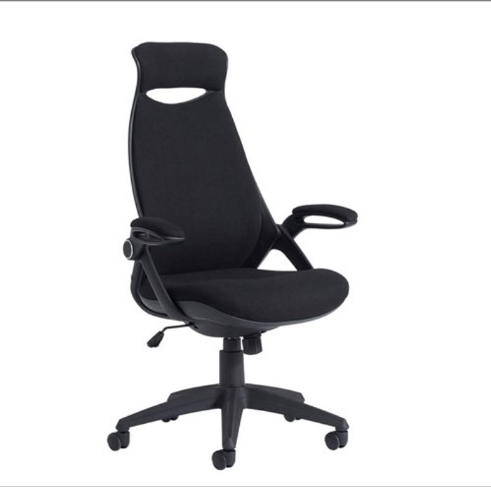 Office Monster | Tuscan Tuscan high back fabric managers chair with head support - black Tuscan Tuscan high back fabric managers chair with head support - black