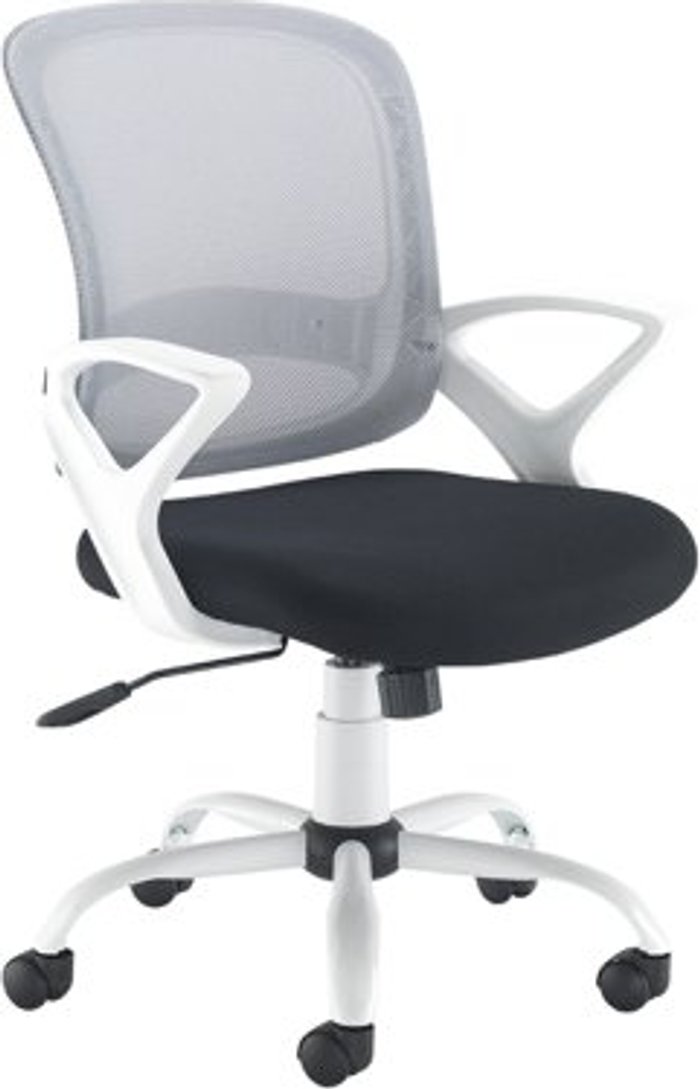 Office Monster | Tyler Tyler mesh back operator chair with white frame Tyler Tyler mesh back operator chair with white frame