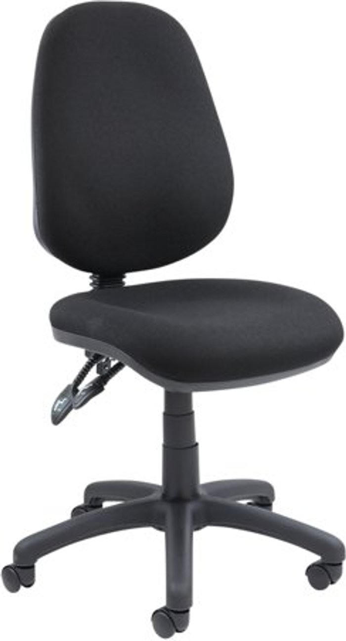 Office Monster | Vantage Vantage 100 2 lever PCB operators chair with no arms - black Vantage Vantage 100 2 lever PCB operators chair with no arms - black