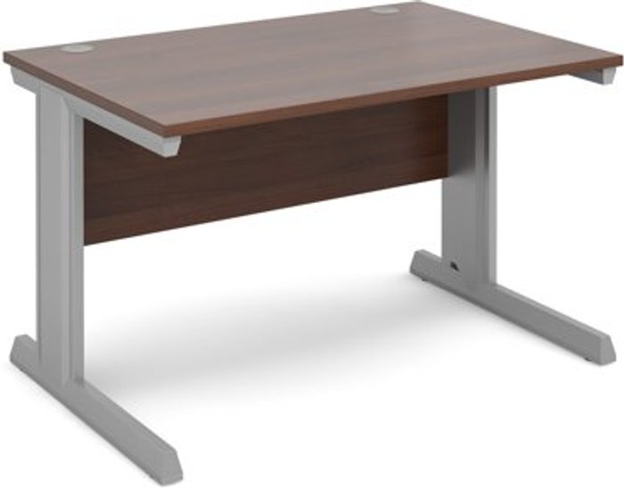 Office Monster | Vivo Office Desk | Rectangular Desk 1200mm | Walnut Tops With Silver Frames | 800mm Depth | Vivo Vivo Office Desk | Rectangular Desk 1200mm | Walnut Tops With Silver Frames | 800mm Depth | Vivo