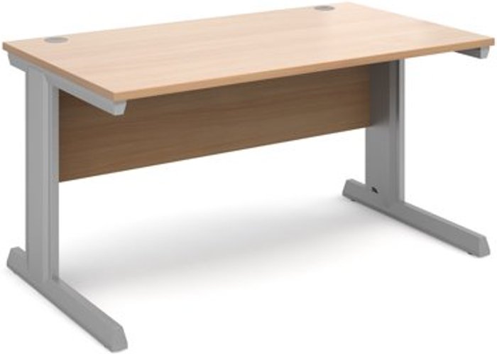 Office Monster | Vivo Office Desk | Rectangular Desk 1400mm | Beech Tops With Silver Frames | 800mm Depth | Vivo Vivo Office Desk | Rectangular Desk 1400mm | Beech Tops With Silver Frames | 800mm Depth | Vivo