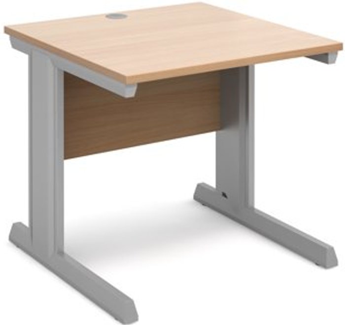 Office Monster | Vivo Office Desk | Rectangular Desk 800mm | Beech Tops With Silver Frames | 800mm Depth | Vivo Vivo Office Desk | Rectangular Desk 800mm | Beech Tops With Silver Frames | 800mm Depth | Vivo