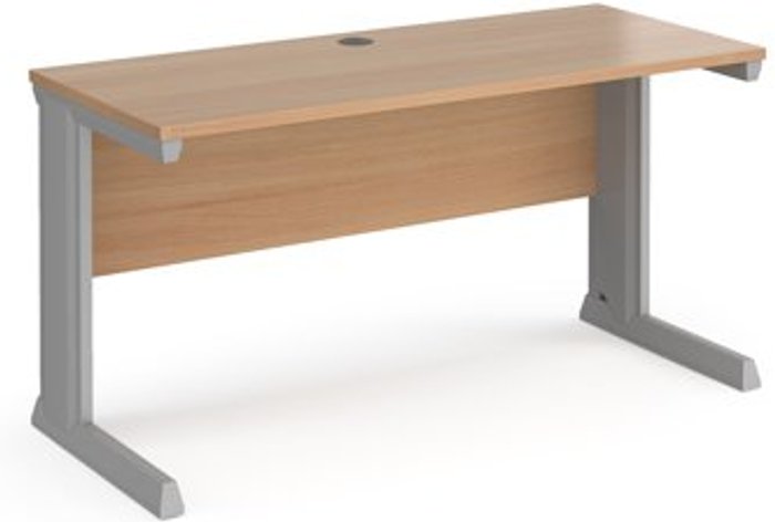 Office Monster | Vivo Office Desk | Rectangular Desk 1400mm | Beech Tops With Silver Frames | 600mm Depth | Vivo Vivo Office Desk | Rectangular Desk 1400mm | Beech Tops With Silver Frames | 600mm Depth | Vivo