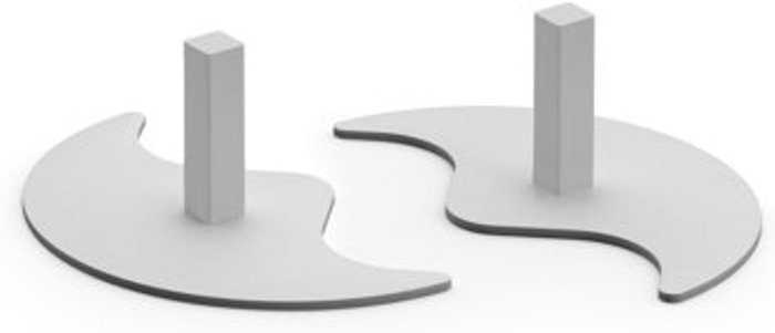 Office Monster | Vibe Vibe designer floor standing screen feet (pair) - white Vibe Vibe designer floor standing screen feet (pair) - white
