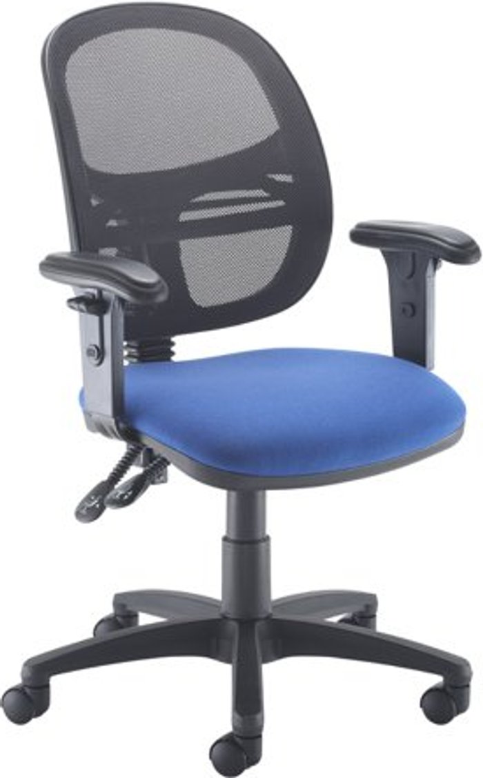 Office Monster | Jota Jota Mesh medium back operators chair with adjustable arms - blue Jota Jota Mesh medium back operators chair with adjustable arms - blue