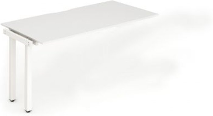Office Monster | Evolve Single Ext Kit White Frame Bench Desk 1200 White Evolve Single Ext Kit White Frame Bench Desk 1200 White