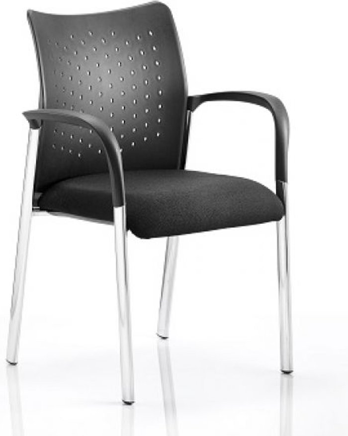 Office Monster | Academy Academy Visitor Chair Black With Arms Academy Academy Visitor Chair Black With Arms
