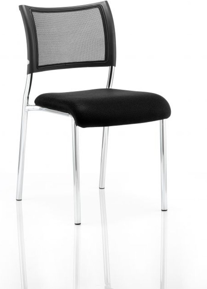 Office Monster | Brunswick Brunswick Visitor Chair Black Fabric Without Arms Chrome Frame Brunswick Brunswick Visitor Chair Black Fabric Without Arms Chrome Frame