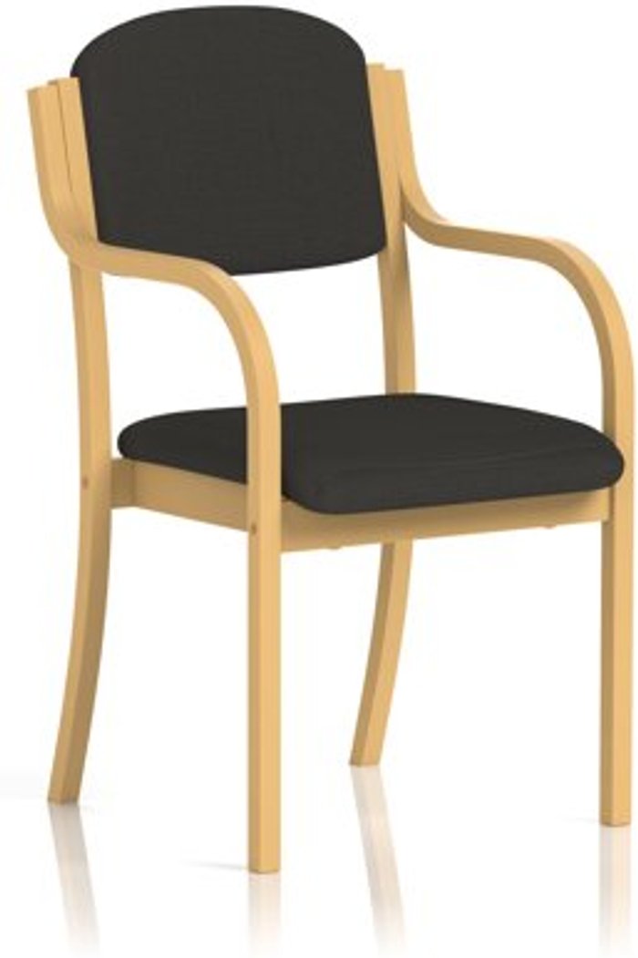 Office Monster | Madrid Madrid Visitor Chair Black With Arms Madrid Madrid Visitor Chair Black With Arms