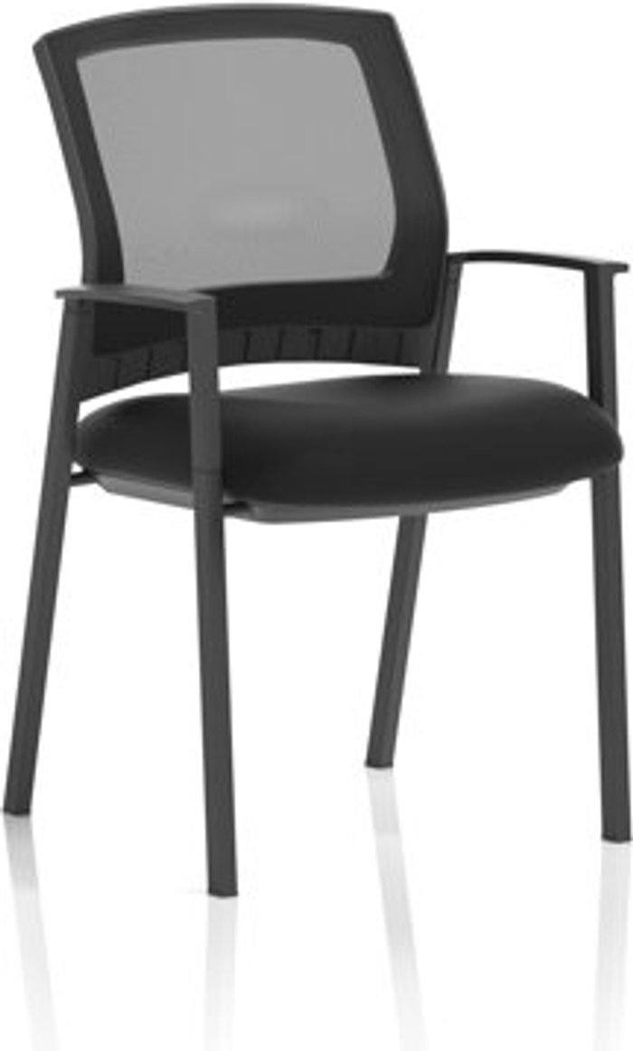 Office Monster | Metro Metro Visitor Chair Black Fabric Black Mesh Back With Arms Metro Metro Visitor Chair Black Fabric Black Mesh Back With Arms