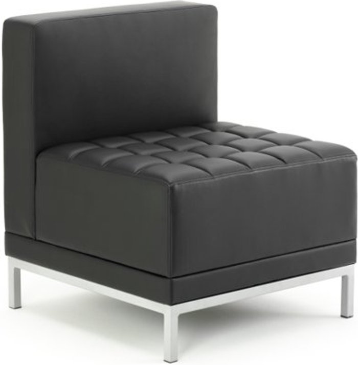 Office Monster | Infinity Infinity Modular Straight Back Sofa Chair Black Bonded Leather Infinity Infinity Modular Straight Back Sofa Chair Black Bonded Leather