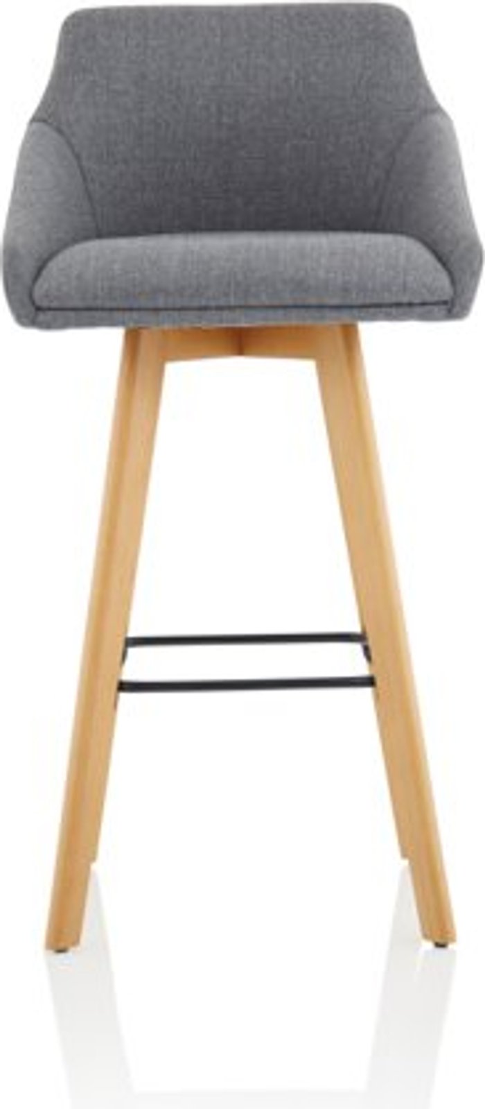 Office Monster | Carmen Carmen Grey Fabric Wooden Leg High Stool Carmen Carmen Grey Fabric Wooden Leg High Stool