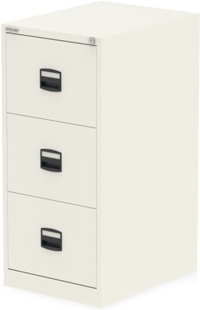 Office Monster | Bisley Qube by Bisley 3 Drawer Filing Cabinet Chalk White Bisley Qube by Bisley 3 Drawer Filing Cabinet Chalk White