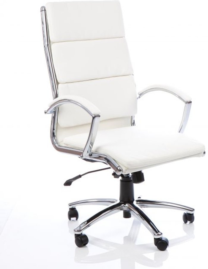 Office Monster | Classic Classic Executive Chair High Back White With Arms Classic Classic Executive Chair High Back White With Arms