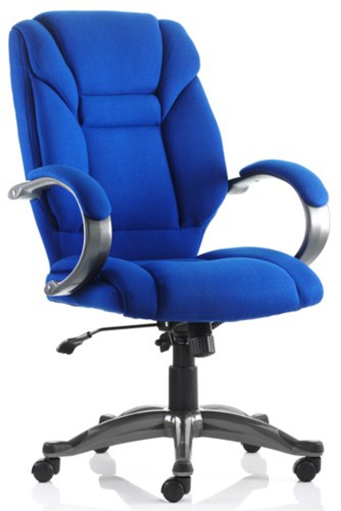 Office Monster | Galloway Galloway Executive Chair Blue Fabric With Arms Galloway Galloway Executive Chair Blue Fabric With Arms