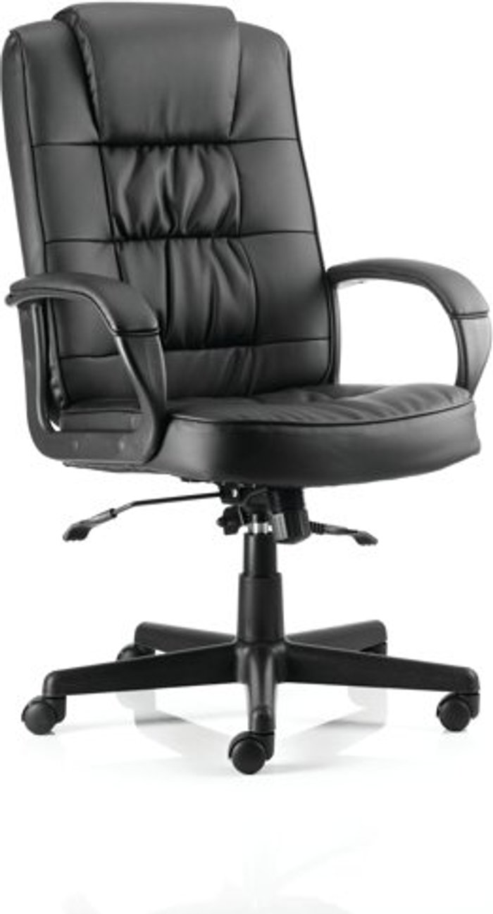 Office Monster | Moore Moore Executive Black Leather With Arms Moore Moore Executive Black Leather With Arms