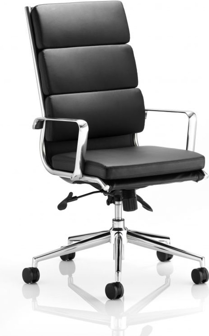 Office Monster | Savoy Savoy Executive High Back Chair Black Bonded Leather With Arms Savoy Savoy Executive High Back Chair Black Bonded Leather With Arms