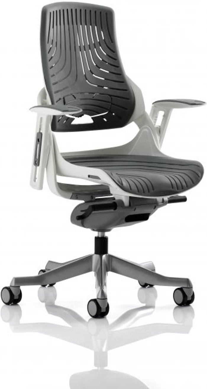 Office Monster | Zure Zure Executive Chair Elastomer Gel Grey With Arms Zure Zure Executive Chair Elastomer Gel Grey With Arms