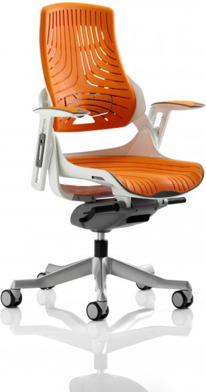 Office Monster | Zure Zure Executive Chair Elastomer Gel Orange With Arms Zure Zure Executive Chair Elastomer Gel Orange With Arms
