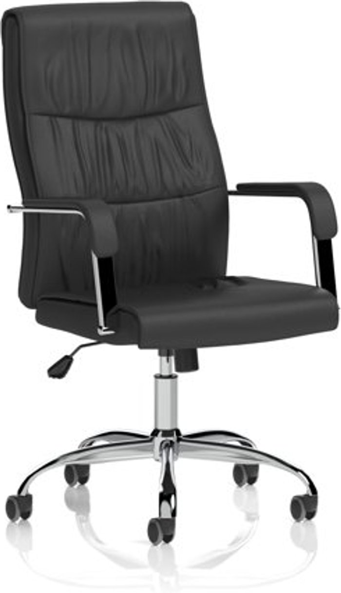 Office Monster | Carter Carter Black Luxury Faux Leather Chair With Arms Carter Carter Black Luxury Faux Leather Chair With Arms