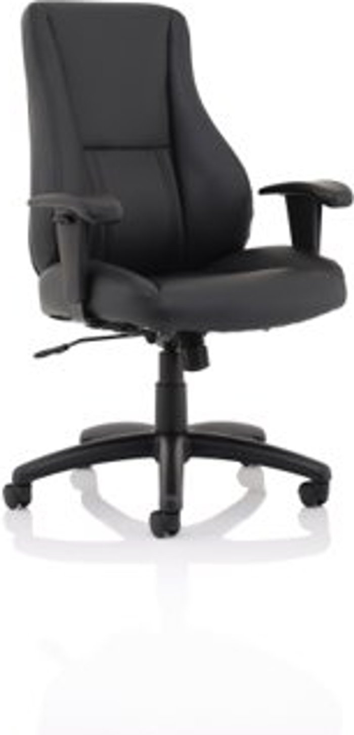 Office Monster | Winsor Winsor Black Leather Chair No Headrest Winsor Winsor Black Leather Chair No Headrest