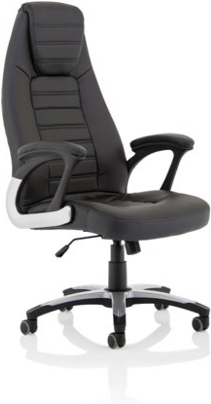 Office Monster | Metropolis Metropolis High Back Black Leather Look Chair Metropolis Metropolis High Back Black Leather Look Chair