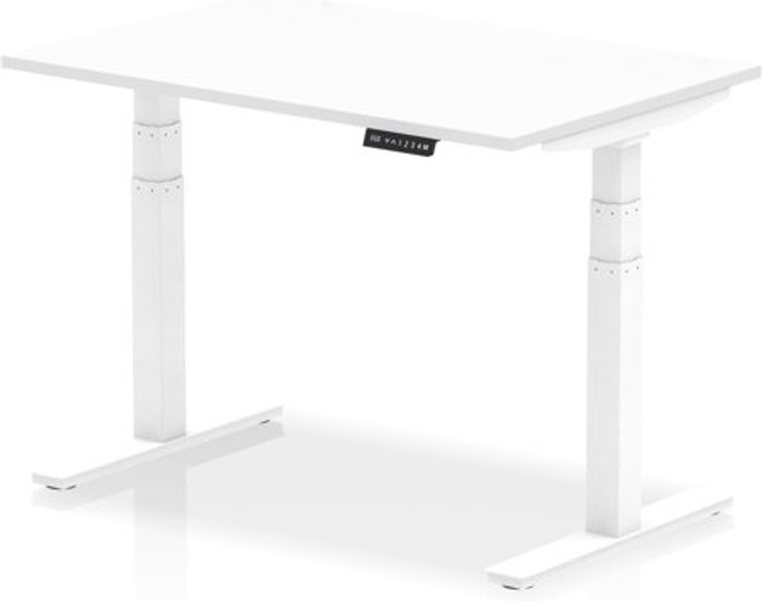 Office Monster | Air Air 1200 x 800mm Height Adjustable Desk White Top White Leg Air Air 1200 x 800mm Height Adjustable Desk White Top White Leg