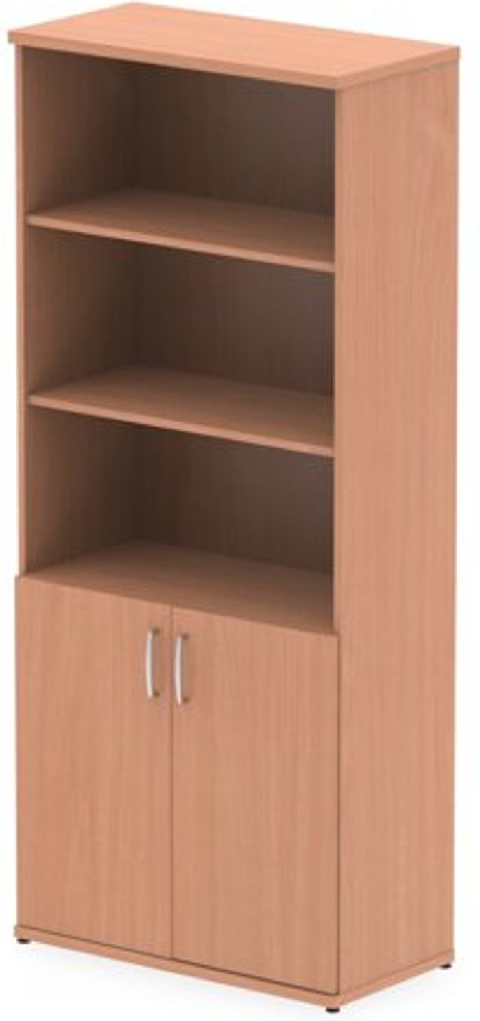 Office Monster | Impulse Impulse 2000 Cupboard Open Shelves Beech Impulse Impulse 2000 Cupboard Open Shelves Beech