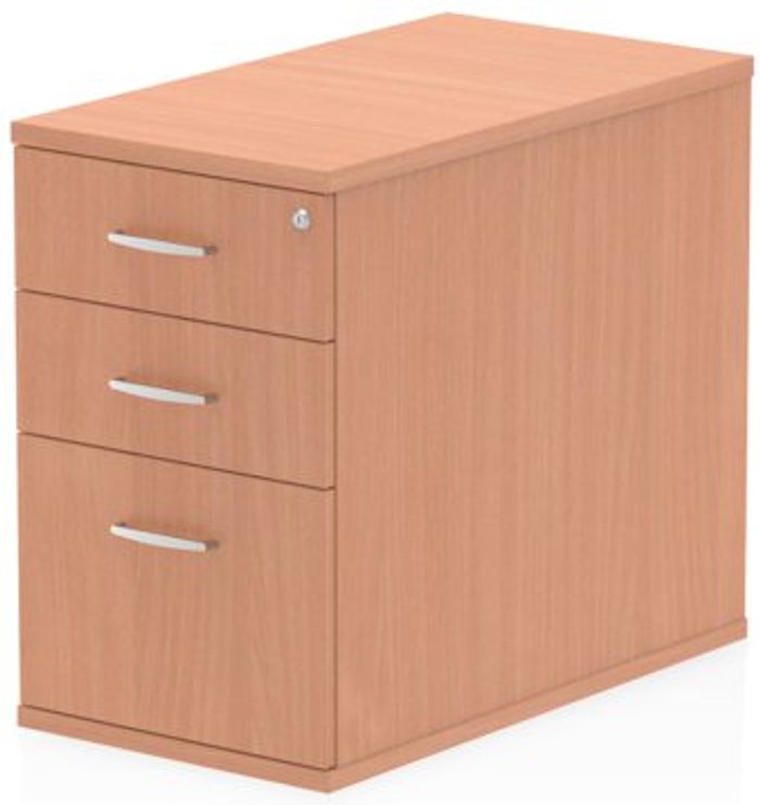 Office Monster | Impulse Impulse 800 Desk High Pedestal 3 Drawer Beech Impulse Impulse 800 Desk High Pedestal 3 Drawer Beech