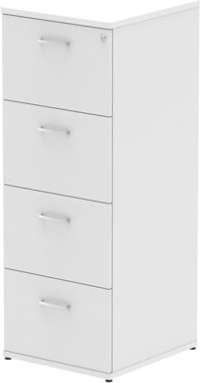 Office Monster | Impulse Impulse Filing Cabinet 4 Drawer White Impulse Impulse Filing Cabinet 4 Drawer White