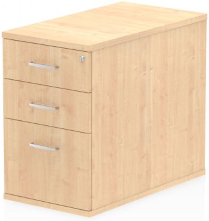 Office Monster | Impulse Impulse 800 Desk High Pedestal 3 Drawer Maple Impulse Impulse 800 Desk High Pedestal 3 Drawer Maple