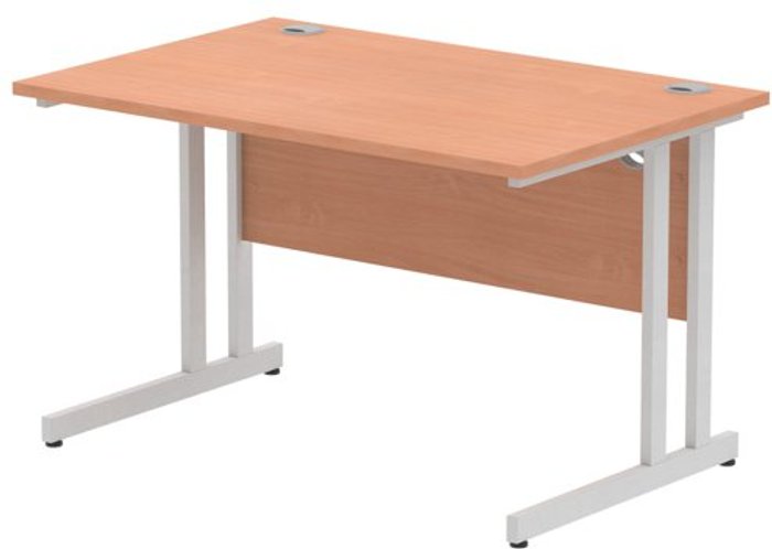Office Monster | Impulse Impulse Cantilever 1200 Rectangle Desk Beech Impulse Impulse Cantilever 1200 Rectangle Desk Beech