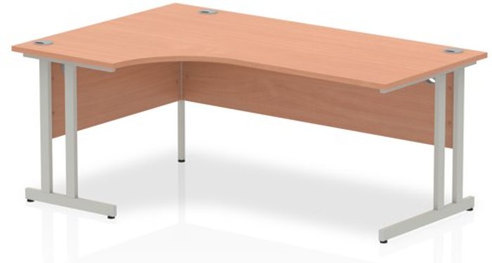Office Monster | Impulse Impulse Cantilever 1800 Left Hand Crescent Desk Beech Impulse Impulse Cantilever 1800 Left Hand Crescent Desk Beech